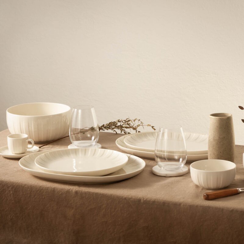 Stiernholm Senja asjett 21,5 cm hvit