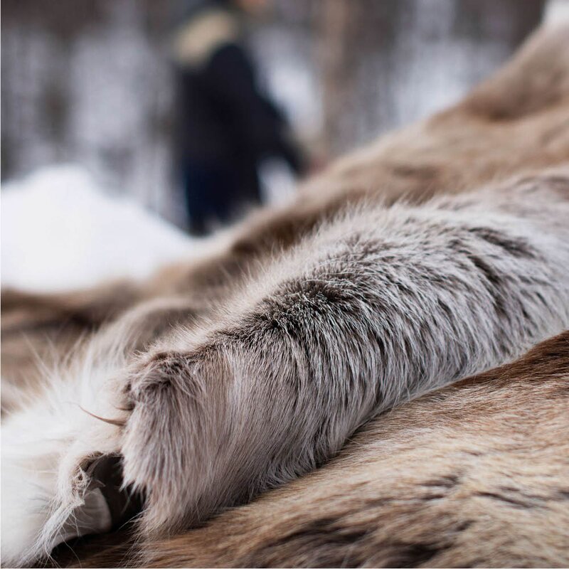 Espegard Vidda reinskinn 80x115 cm norsk reinsdyr