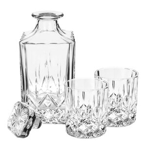 Viski Admiral karaffel og glass i krystall 3 deler 89/27 cl