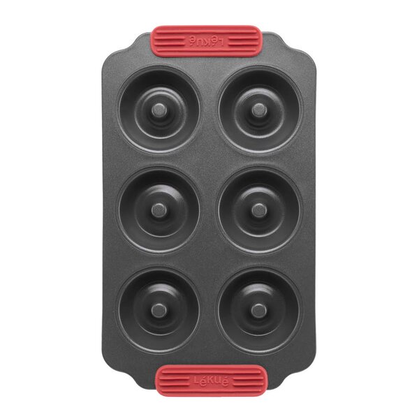 Lékué Bakeform for donuts 6 hull 36x18 cm keramisk non-stick