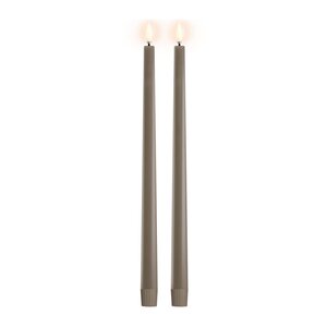 Uyuni Lighting Led kronelys 32x2,3 cm 2 stk slim sandstone