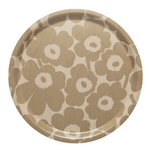 Marimekko Mini Unikko brett 31 cm lysebrun