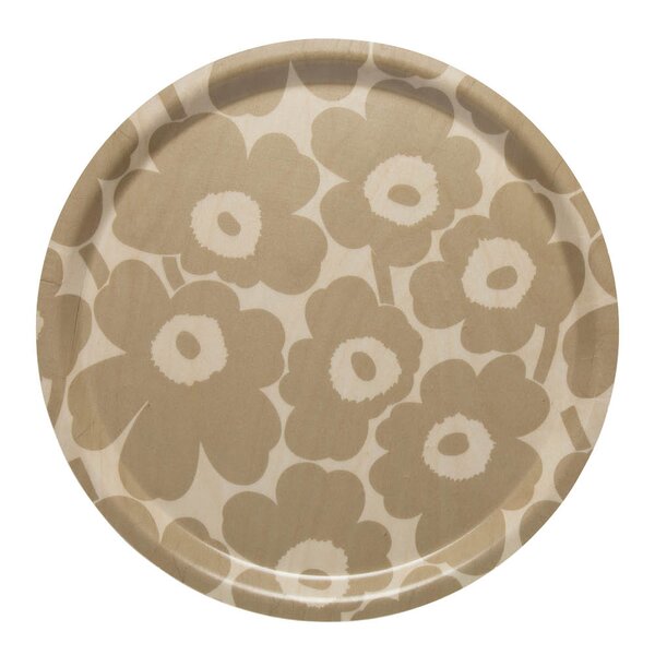 Marimekko Mini Unikko brett 31 cm lysebrun