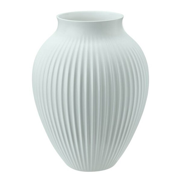 Knabstrup Keramik Ripple vase 27 cm Matt Isblå
