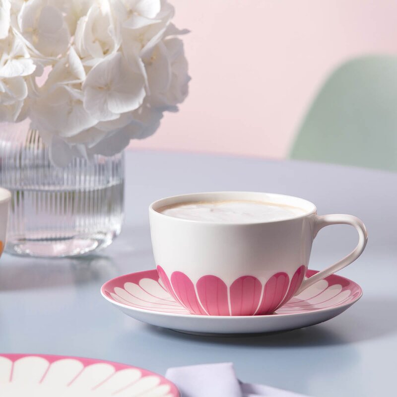 Villeroy & Boch Fleur cassis cappuccinokopp 30 cl rosa