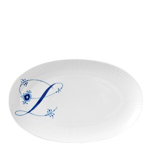 Royal Copenhagen Alfabet oval tallerken L 23 cm