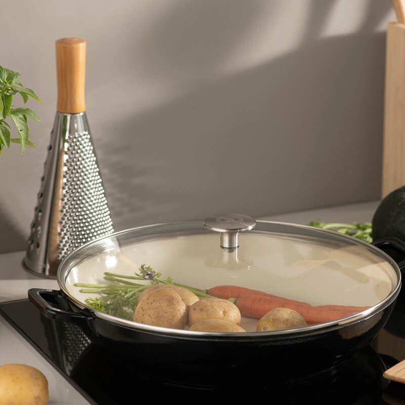 Anders Petter Stenfors buffetgryte med glasslokk 3L svart