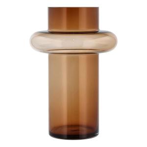Lyngby Glas Tube vase 30 cm amber glass