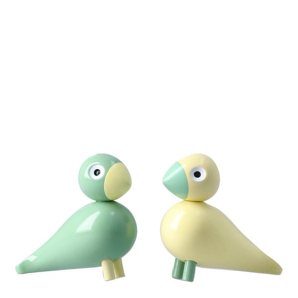 Kay Bojesen Denmark Sangfugl 2026 Liliput 6 cm 2 stk gul/grønn