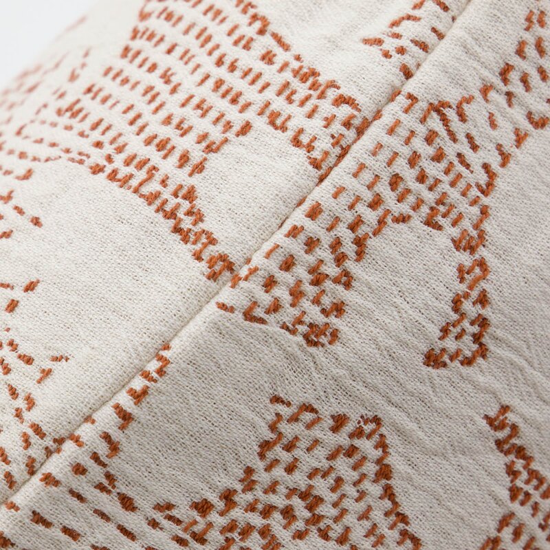 House Doctor Sari putetrekk i bomull 50x50 cm off-white/brun