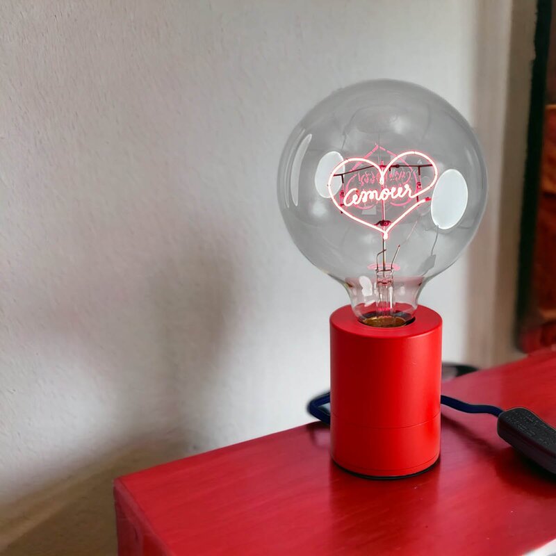 Elements Lighting MITB Pop sokkel bordlampe 9 cm rød aluminium