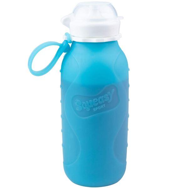 Squeasy Sport drikkeflaske/klemmepose 473ml clear blue