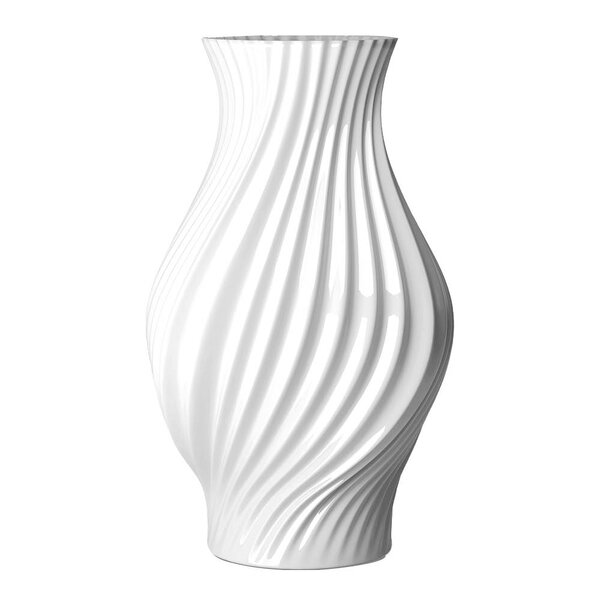 Lyngby Porcelæn Twist vase 25 cm hvit