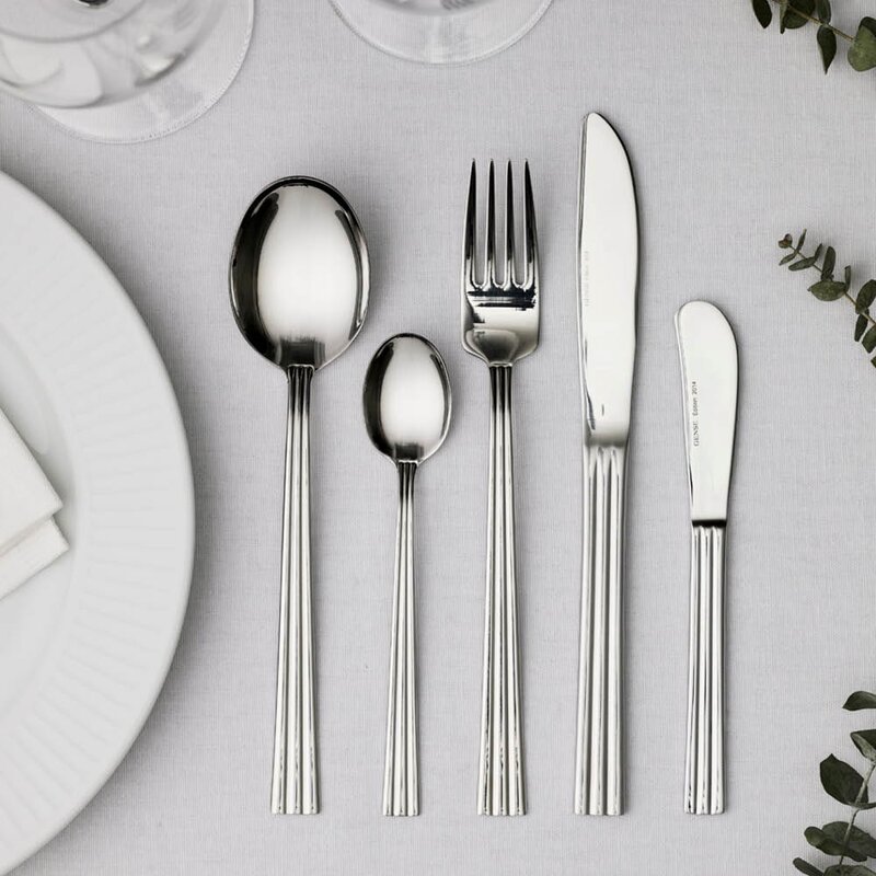 Gense Thebe smørkniv 16 cm 4 stk blankt stål