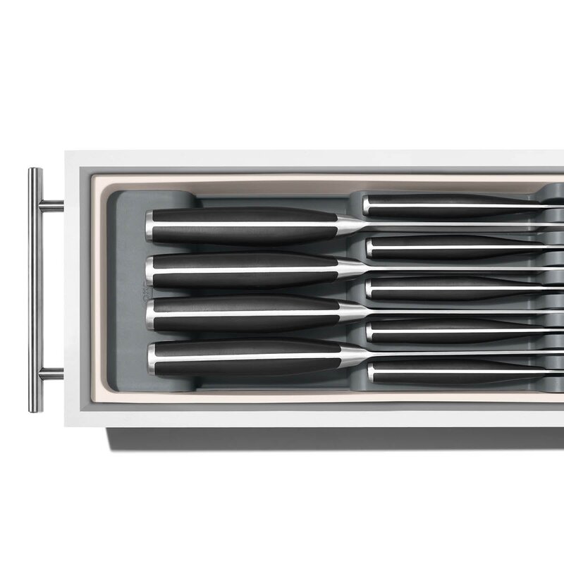 Oxo Knivblokk til skuffer 42x14x6 cm hvit/grå
