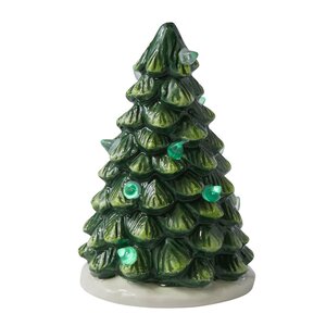 Spode Christmas Tree landsbydekor LED lykt 10x6,5 cm
