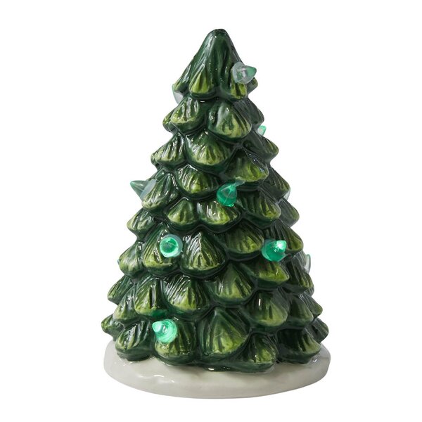 Spode Christmas Tree landsbydekor LED lykt 10x6,5 cm