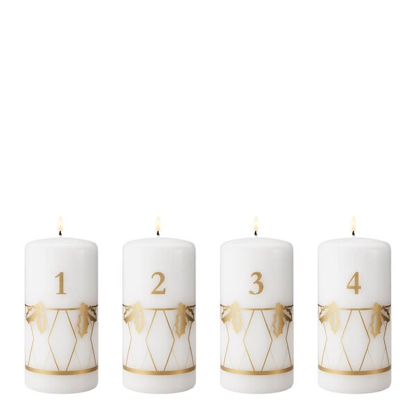 Georg Jensen 2026 adventslys 12,5 cm 4 stk gulltrykk