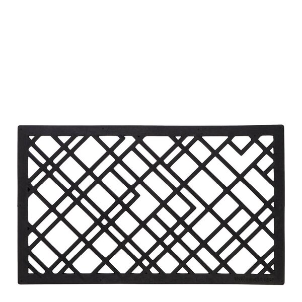 Tica Copenhagen Lines dørmatte gummi 75x45x1 cm svart