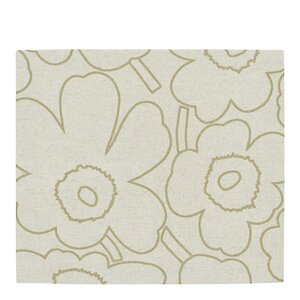 Marimekko Pieni Piirto Unikko dekkebrikke 35x20 cm beige/gull