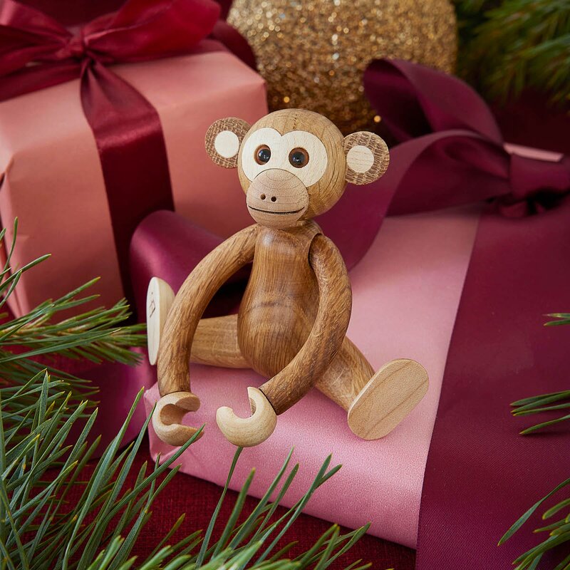 Spring Copenhagen Jolly Ape trefigur 11 cm eik