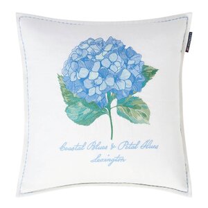 Lexington Putetrekk lin/bomull 50x50 cm blomsterbrodert hvit/grønn/blå