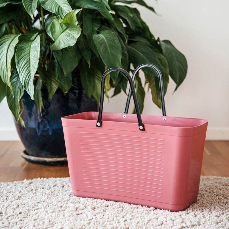 Hinza Green Plastic veske stor 15 L varm rosa