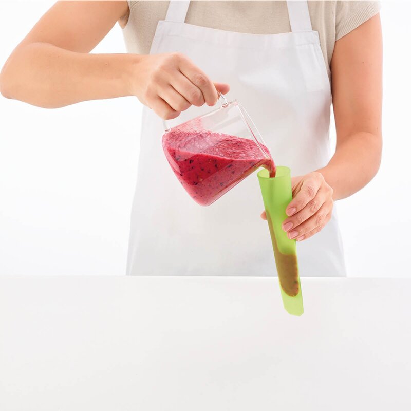 Lékué Squeeze iskremform 3 stk 9 cl oransje/rosa/grønn