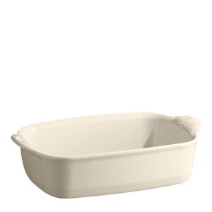 Emile Henry Ildfast form S rektangulær 30x19 cm 1,55L krem