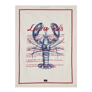 Lexington Lobster roll kjøkkenhåndkle 70x50 cm hvit/rød