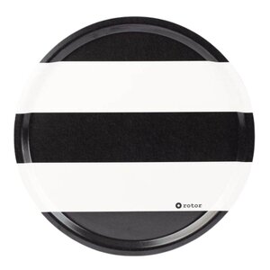 Rotor Design Stripes serveringsbrett 38x38 cm svart/hvit