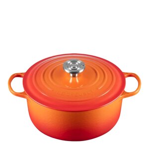 Le Creuset Signature støpejernsgryte rund 5,3L 26 cm volcanic/crucible knob