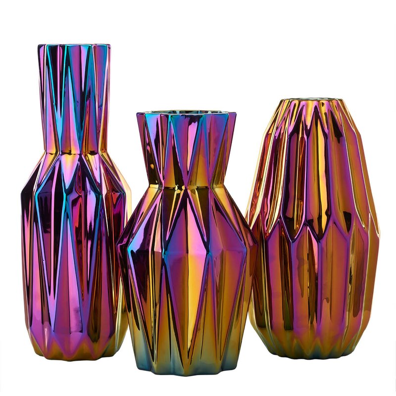 Pols Potten Oily Folds vase S 32 cm multi
