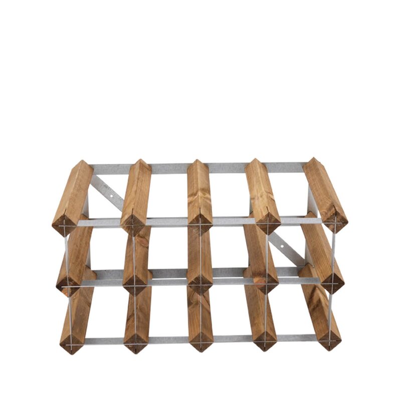The Swedish Wine Rack Factory Vinstativ 12 flasker montert lys eik