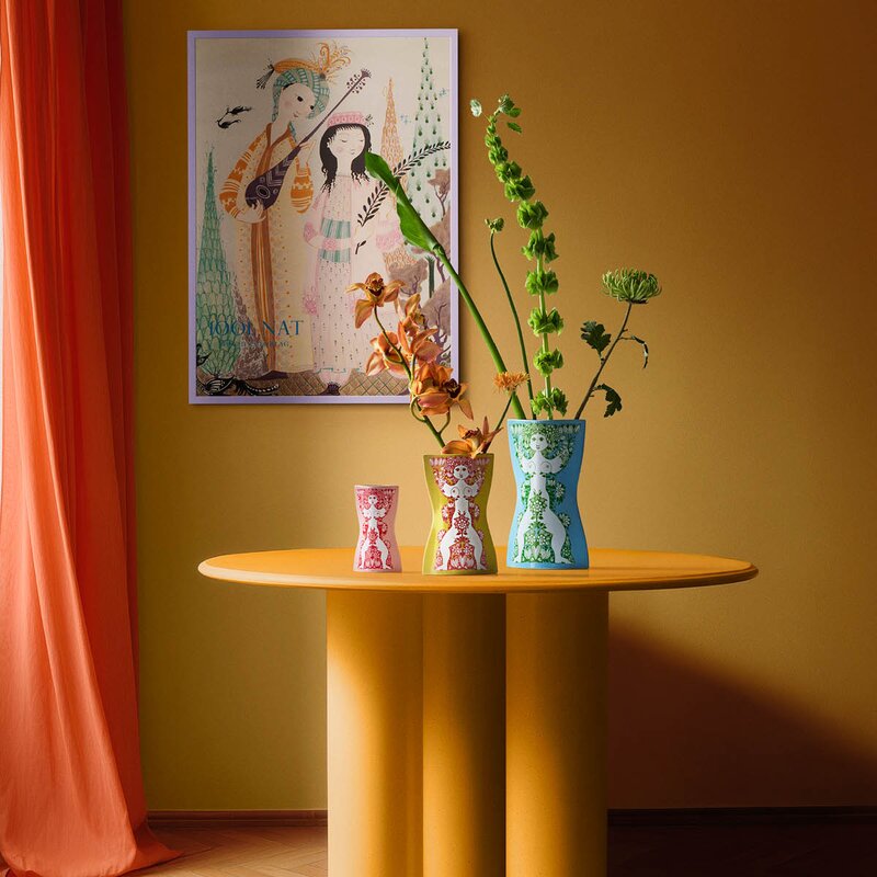 Bjørn Wiinblad Nina vase 16,5 cm pink/rød