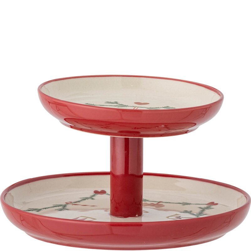 Bloomingville Yule etasjefat 2 lag 22x13 cm julemotiv