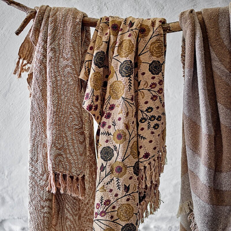 Bloomingville Pledd Salobre 160x130 cm brun