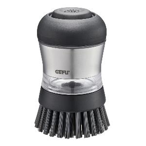 Gefu Swift oppvaskbørste m/såpedispenser 50 ml svart