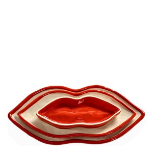 Serax Les Objets Mouleversants serveringsfatsett Lips 3 stk rød