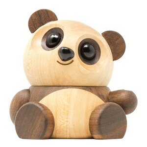 FableWood Chi Chi panda trefigur 8 cm valnøtt/lønn