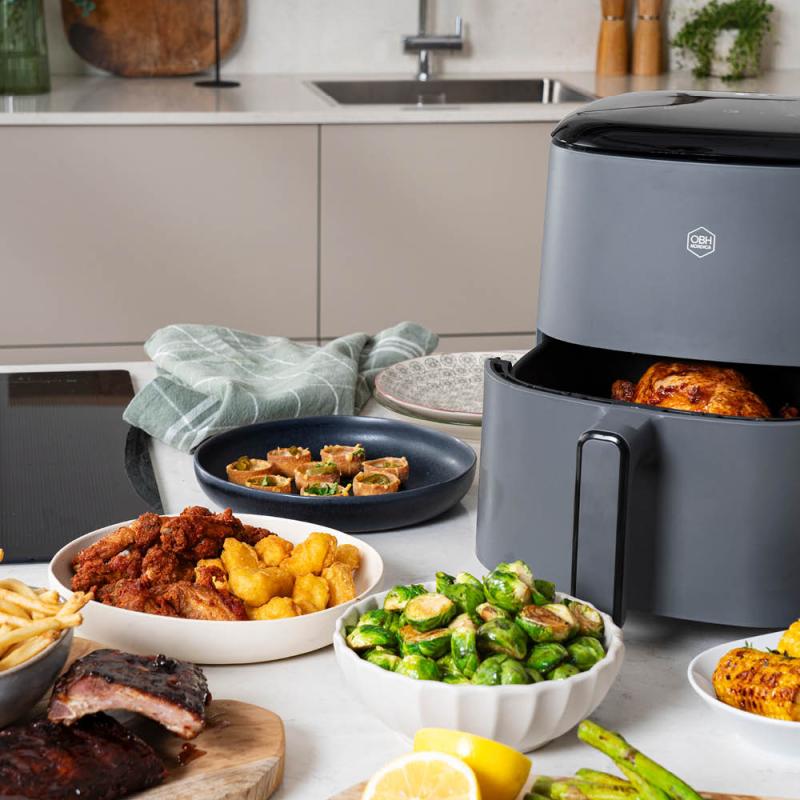 OBH Nordica Easy Fry Max airfryer 5L digital grå