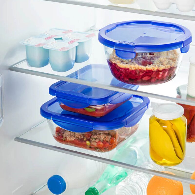 Pyrex Cook & Go oppbevaringsboks 2L blå/klar