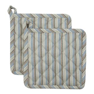 House Doctor Chef gryteklut 22,5x22,5 cm 2 stk blå/sand