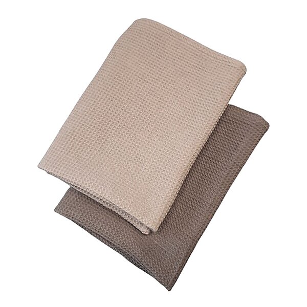 Sabor Home kjøkkenhåndkle 70x50 cm 2 stk beige/brun