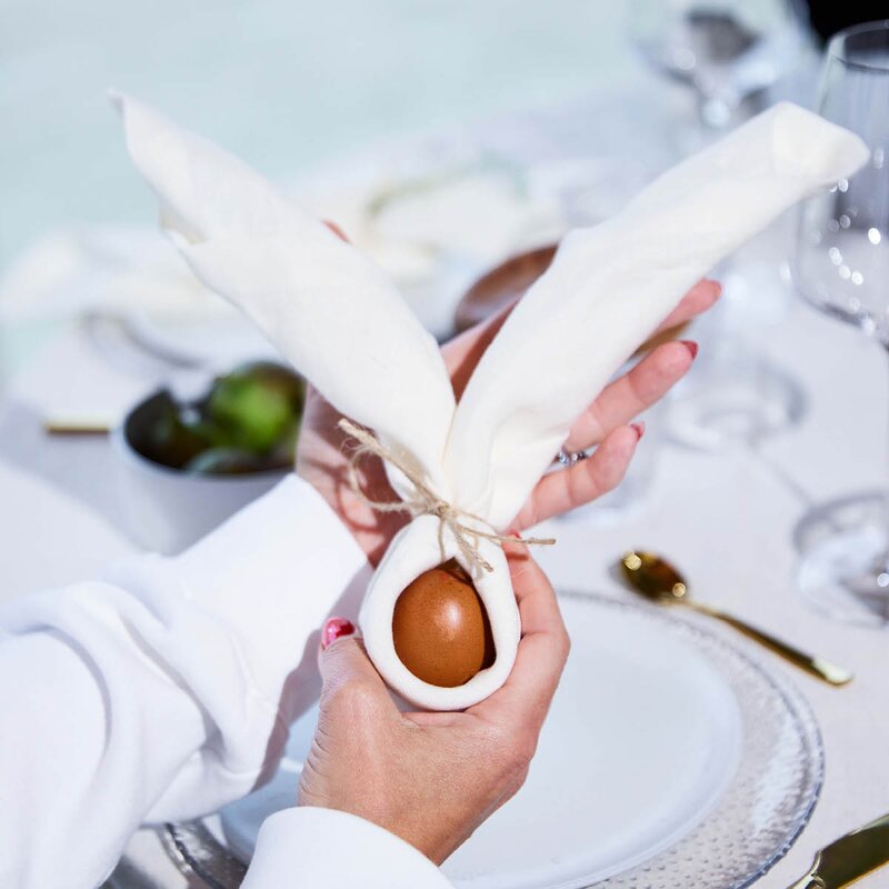 Aida RAW serviett 4 stk moderne hvit