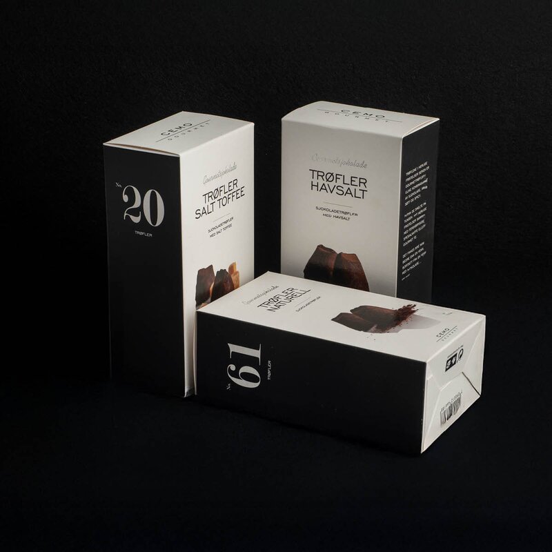 Cemo Gourmet trippeltrøffel 3 stk havsalt/naturell/salt toffee