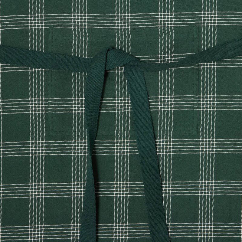 Lexington Forkle lin/bomull rutete grønn/hvit