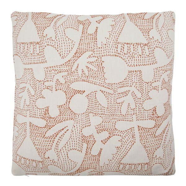 House Doctor Sari putetrekk i bomull 50x50 cm off-white/brun