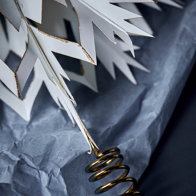 House Doctor Alsta juletrestjerne 35 cm hvit gull