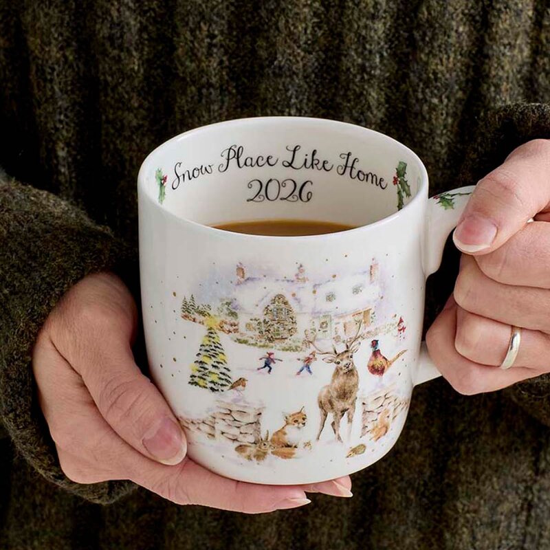 Royal Worcester Wrendale Designs krus 40 cl Snow Place Like Home